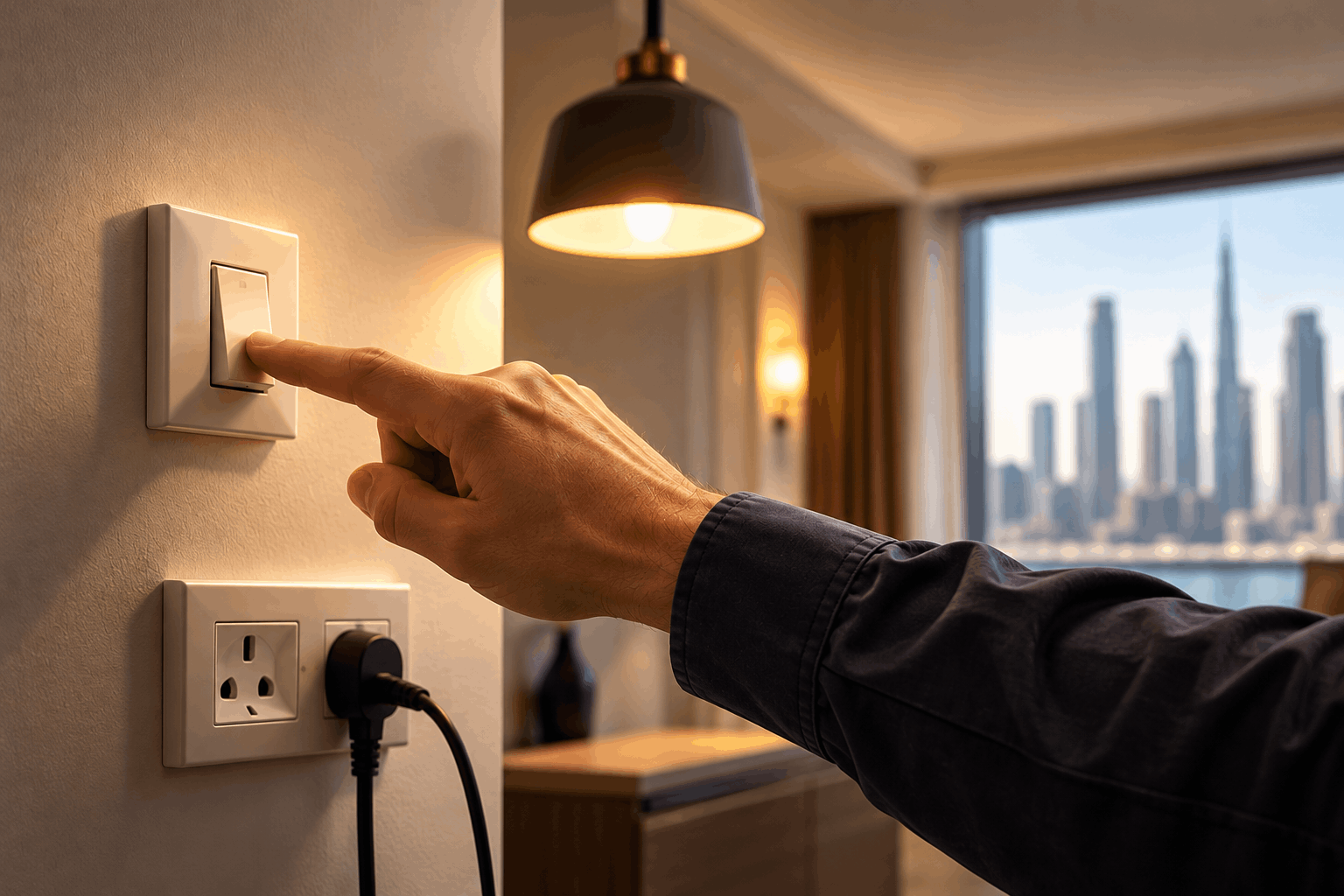 Checking the operation of a light switch